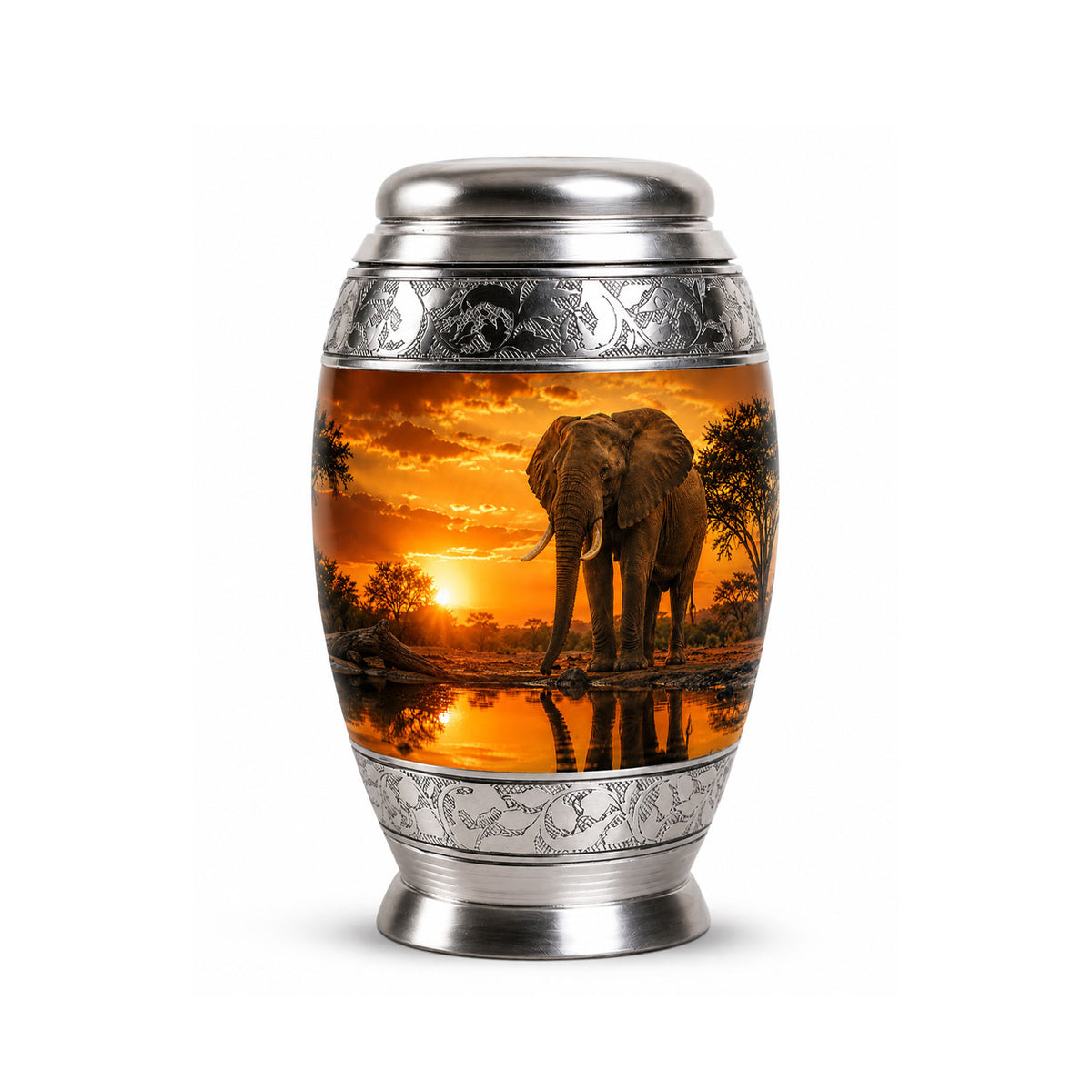 African Elephant Cremation Urn For Ashes