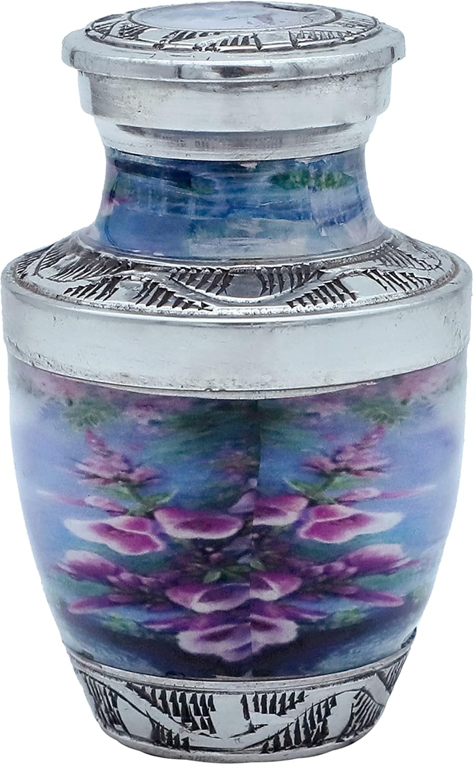 Handcrafted Hummingbird Cremation Urn — Small Keepsake Urn with Elegant Velvet Pouch