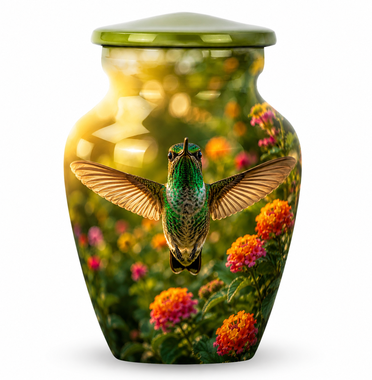 Flying Hummingbird Cremation Urn For Ashes