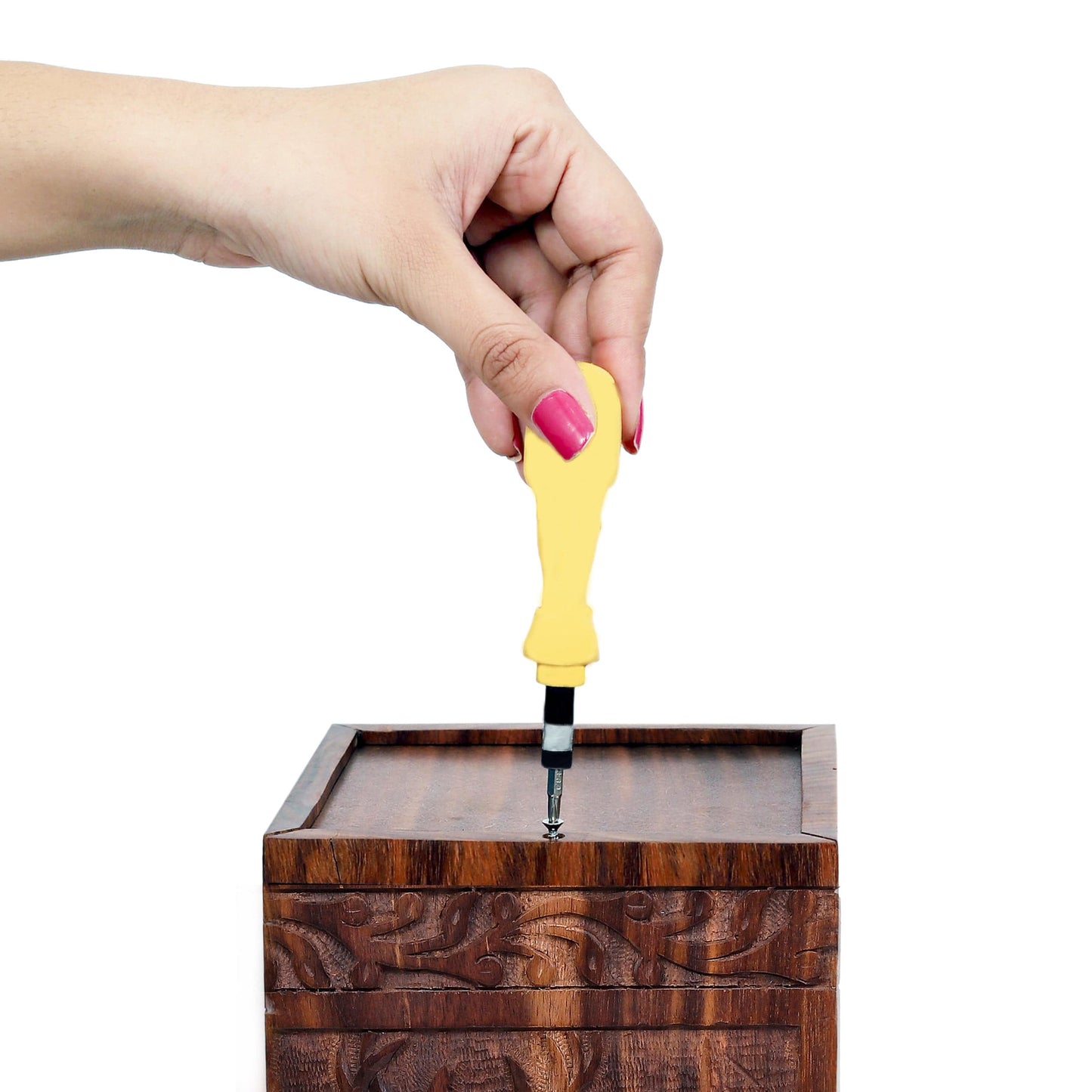 wooden urn