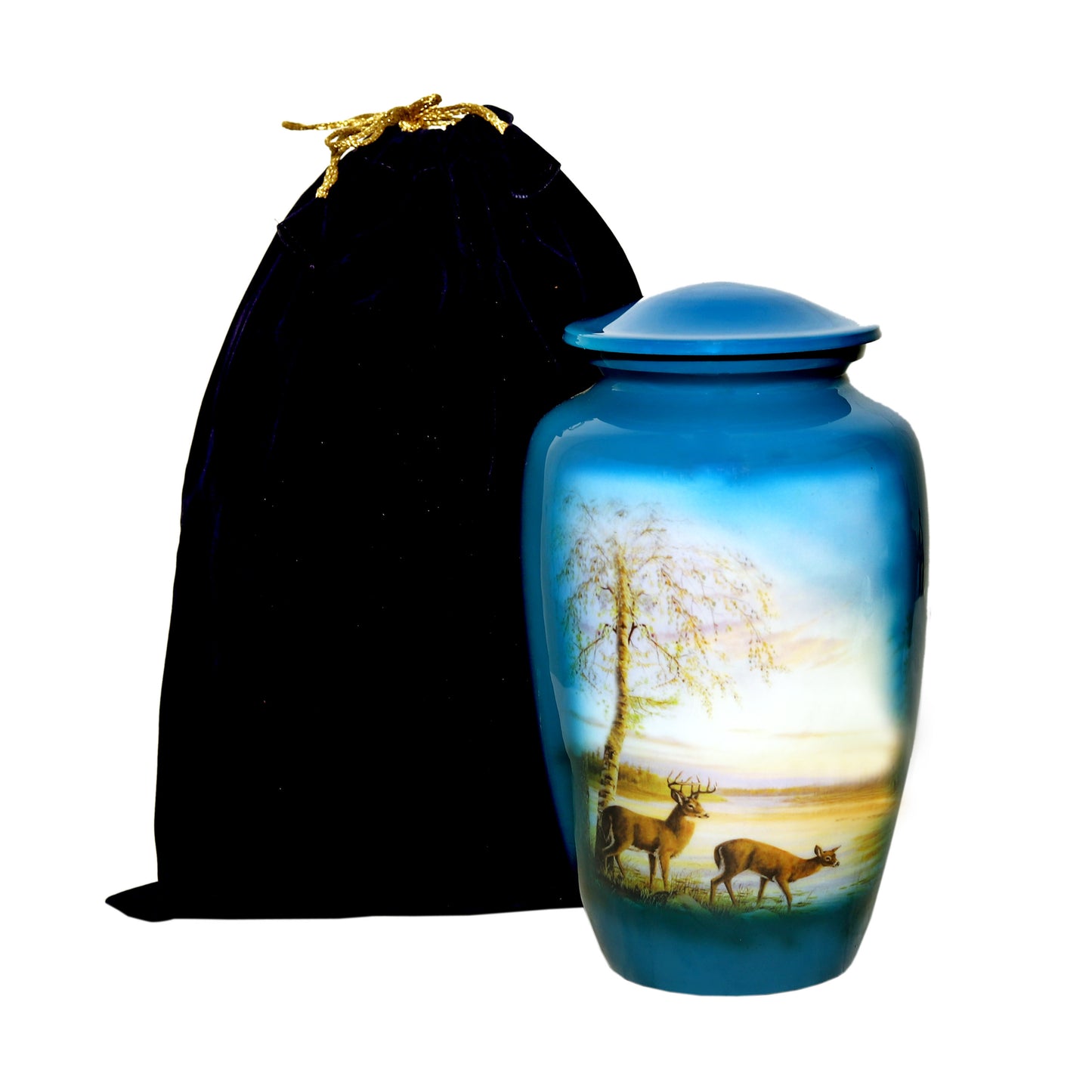 Blue Deer Design Adult Cremation Urn