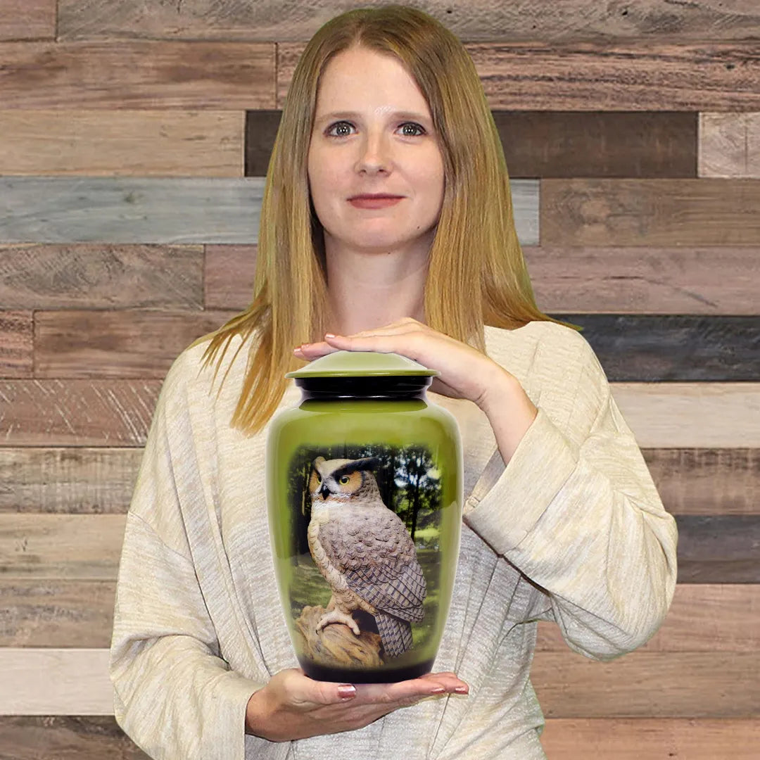 Owl Design Adult Cremation Urn