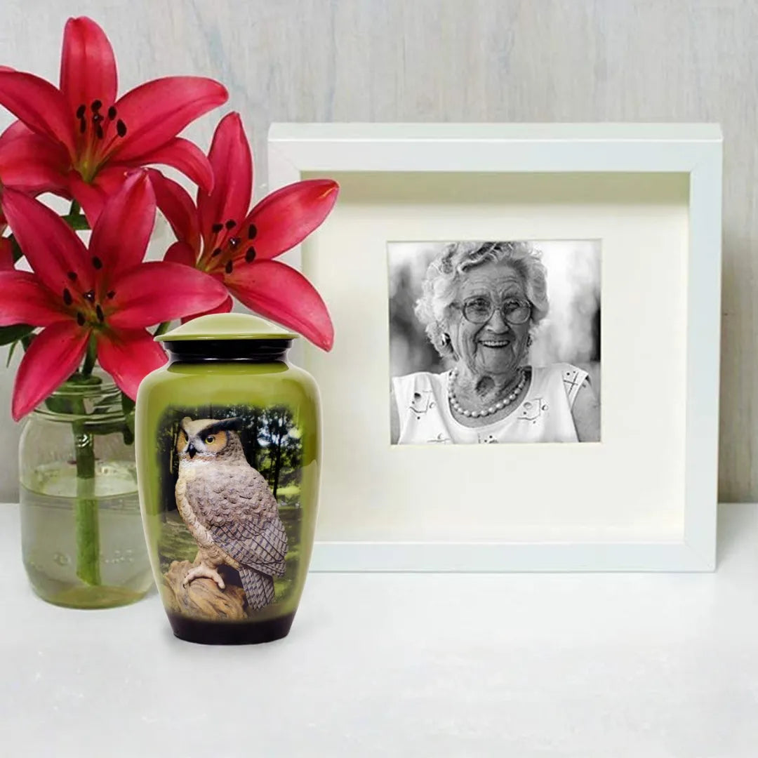 Owl Design Adult Cremation Urn