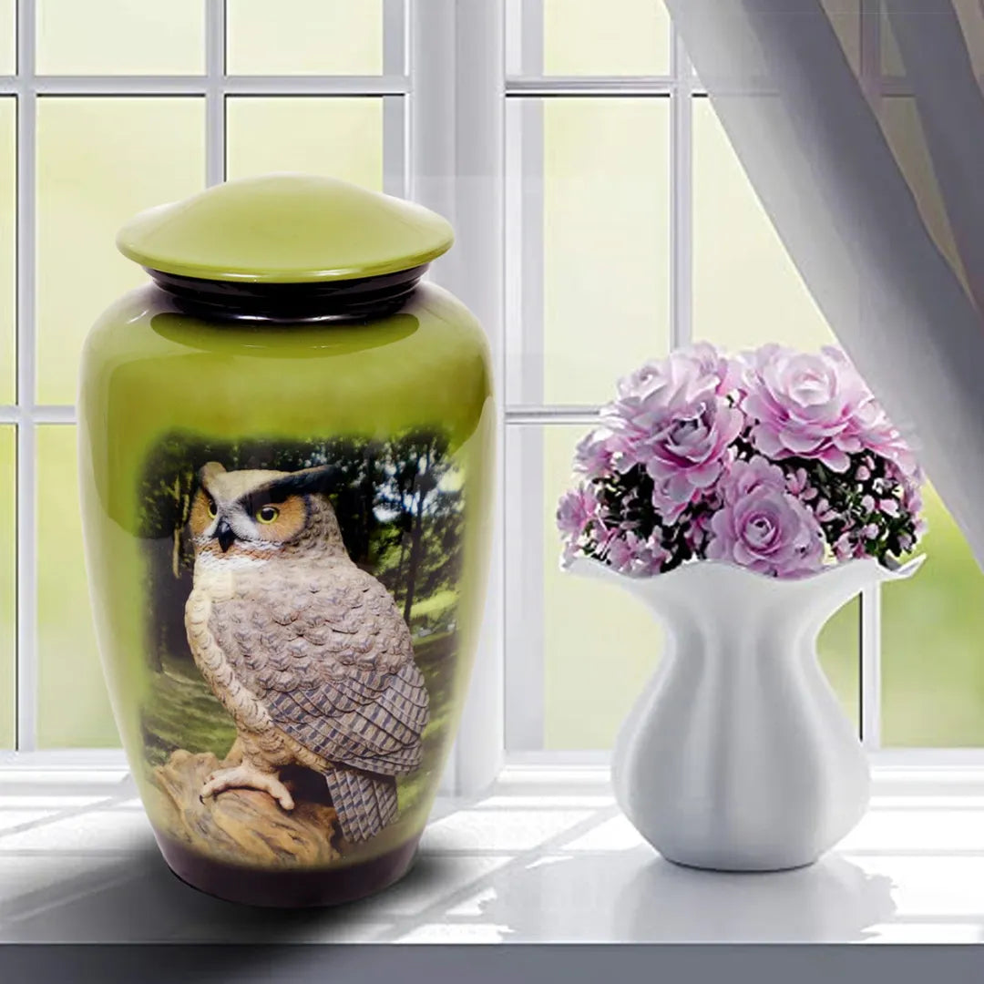 Owl Design Adult Cremation Urn