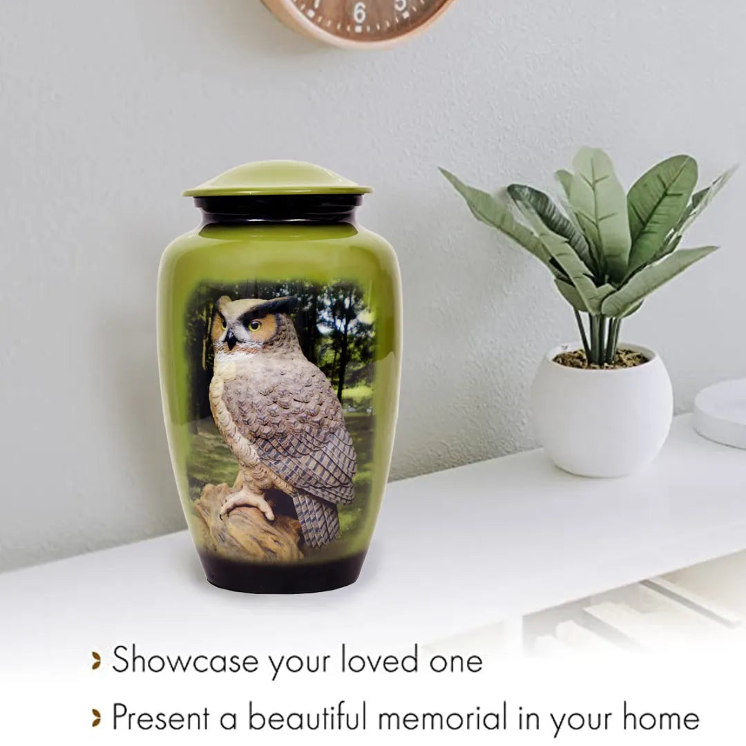 Owl Design Adult Cremation Urn
