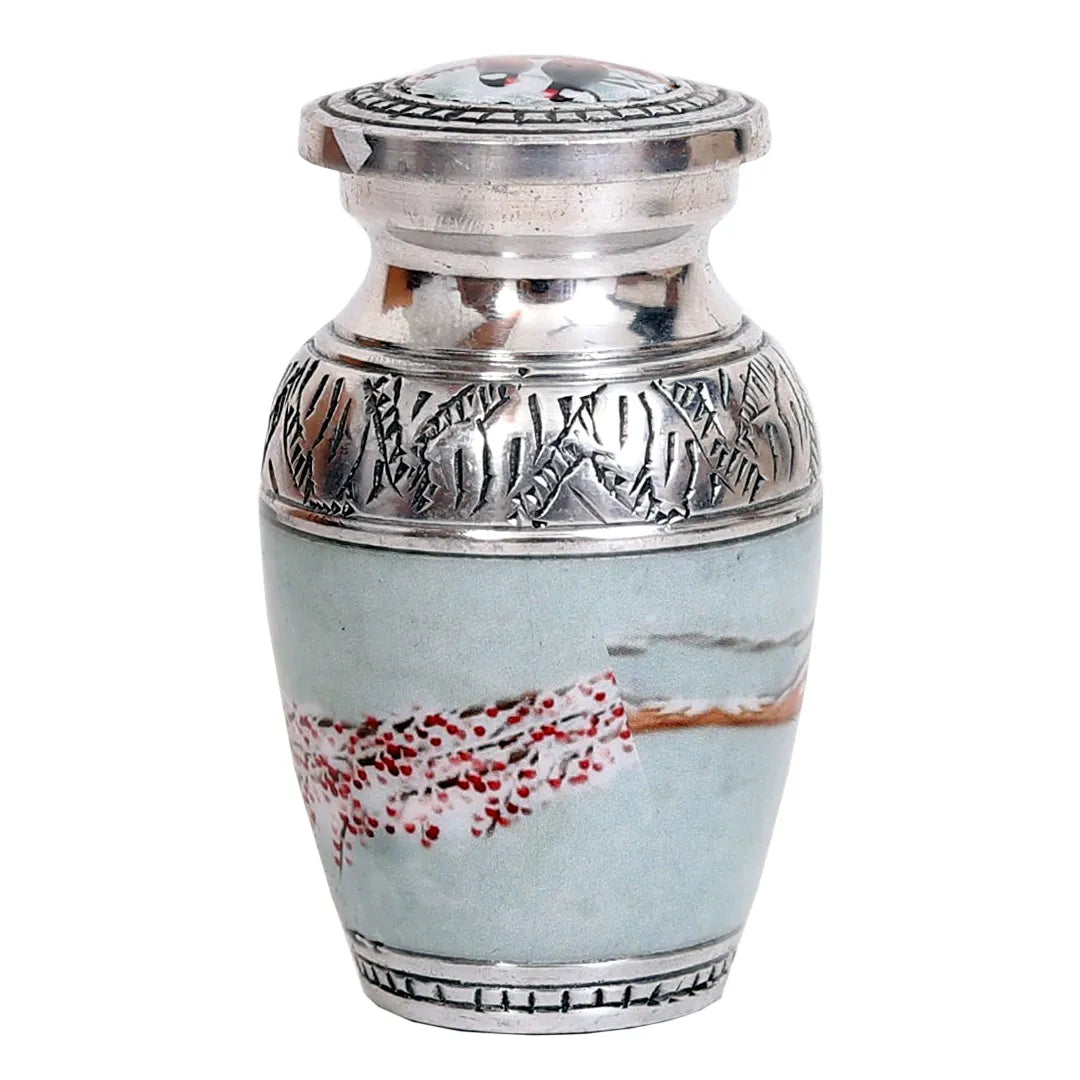 Two Birds Mini Keepsake Urn – Gold Finish