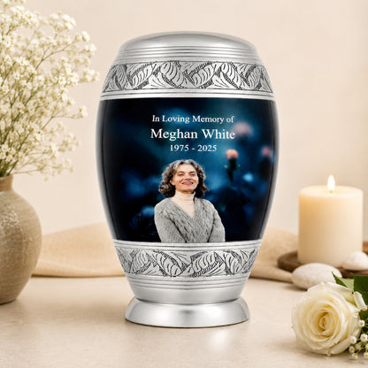 Midnight Bloom Adult Cremation Urn
