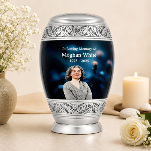 Midnight Bloom Adult Cremation Urn
