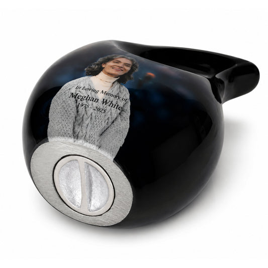 Midnight Faith Teardrop Cremation Urn
