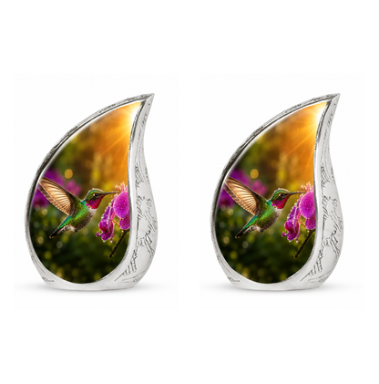 Hummingbird & Orchid Cremation Urn for Ashes