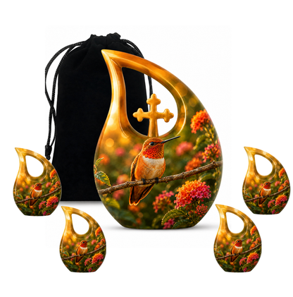 Rufous Hummingbird Cremation Urn For Ashes