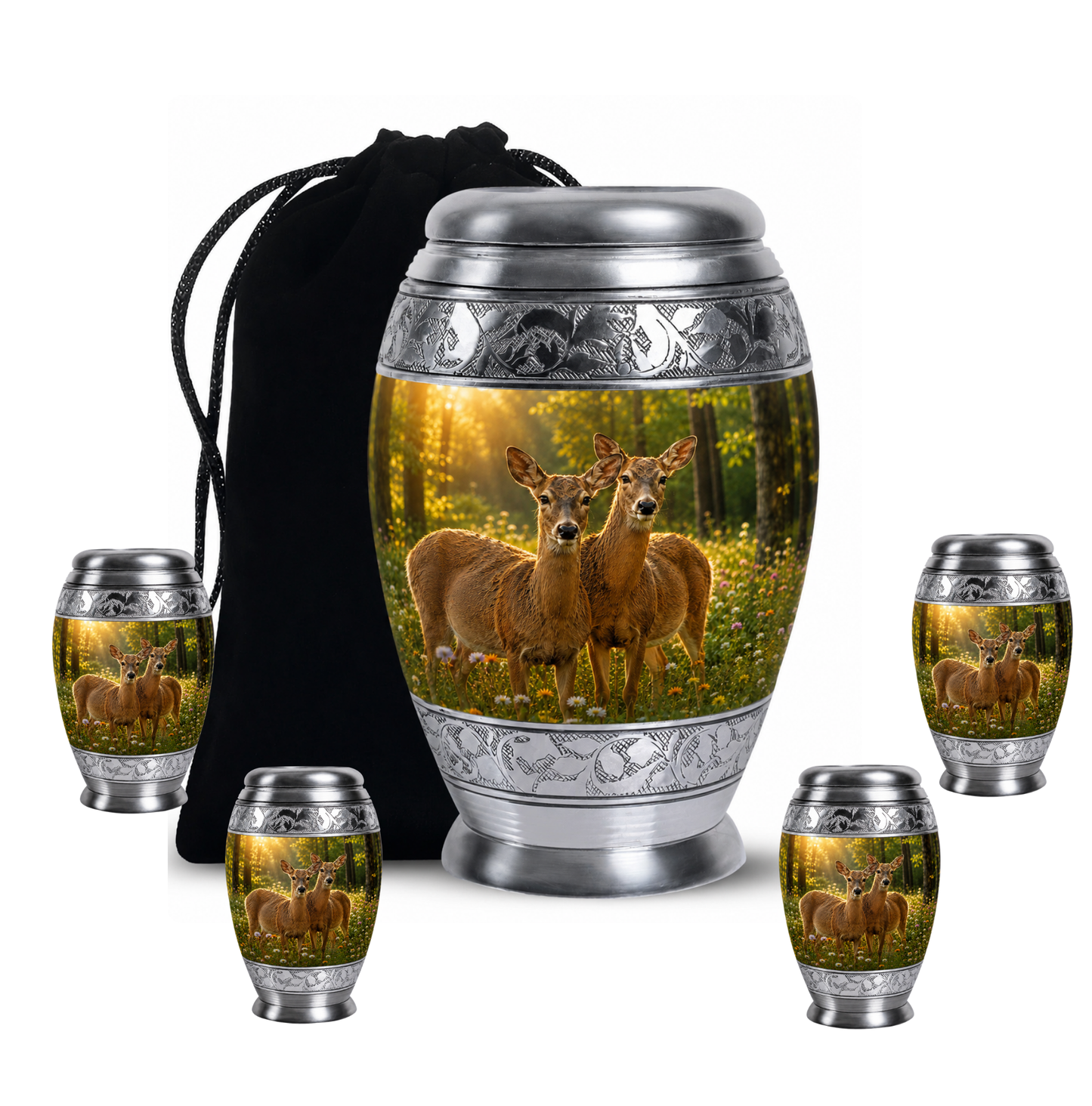 Roe Deer Cremation Urn for Human Ashes