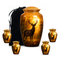 10 inch large Urn with 4 Keepsake 3 Inch Urn