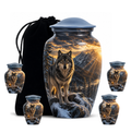 10 inch large Urn with 4 Keepsake 3 Inch Urn