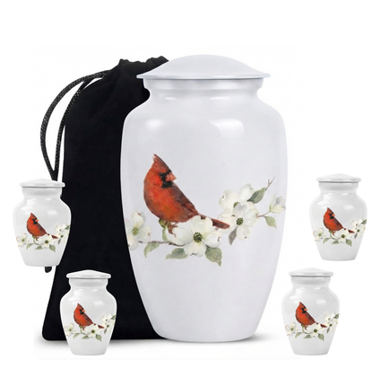 Red Cardinal Cremation Urn for Ashes