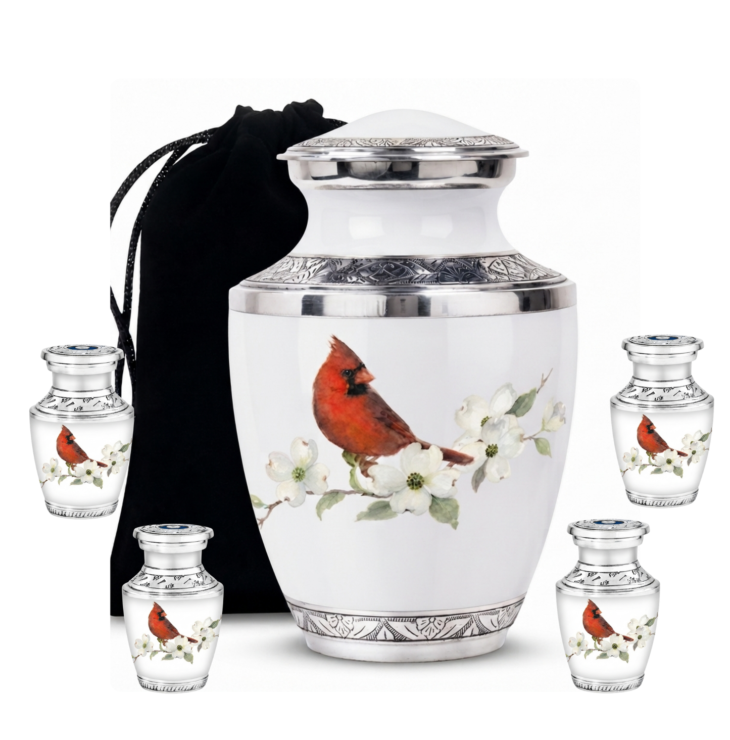 Red Cardinal Cremation Urn for Ashes