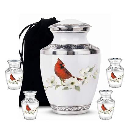 Red Cardinal Cremation Urn for Ashes
