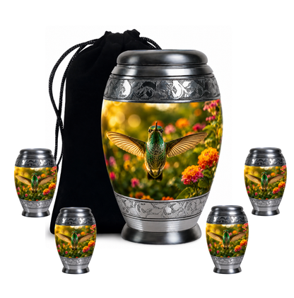 Flying Hummingbird Cremation Urn For Ashes