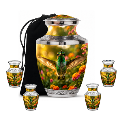Flying Hummingbird Cremation Urn For Ashes