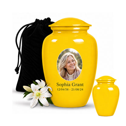 Custom Cremation Urn – Classic Gold Urn for Human Ashes