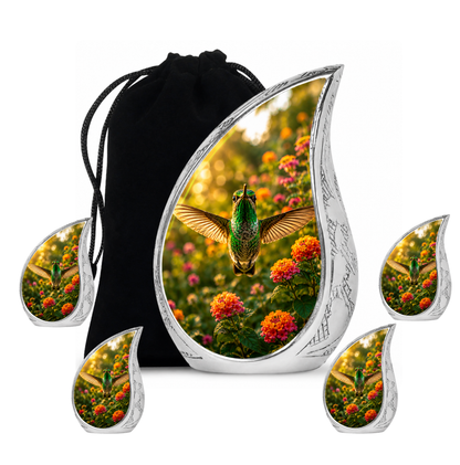 Flying Hummingbird Cremation Urn For Ashes
