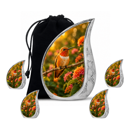 Rufous Hummingbird Cremation Urn For Ashes