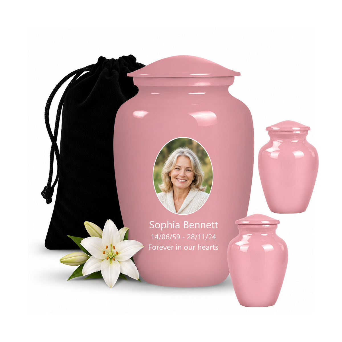 Custom Cremation Urn – Classic Pink Urn for Ashes