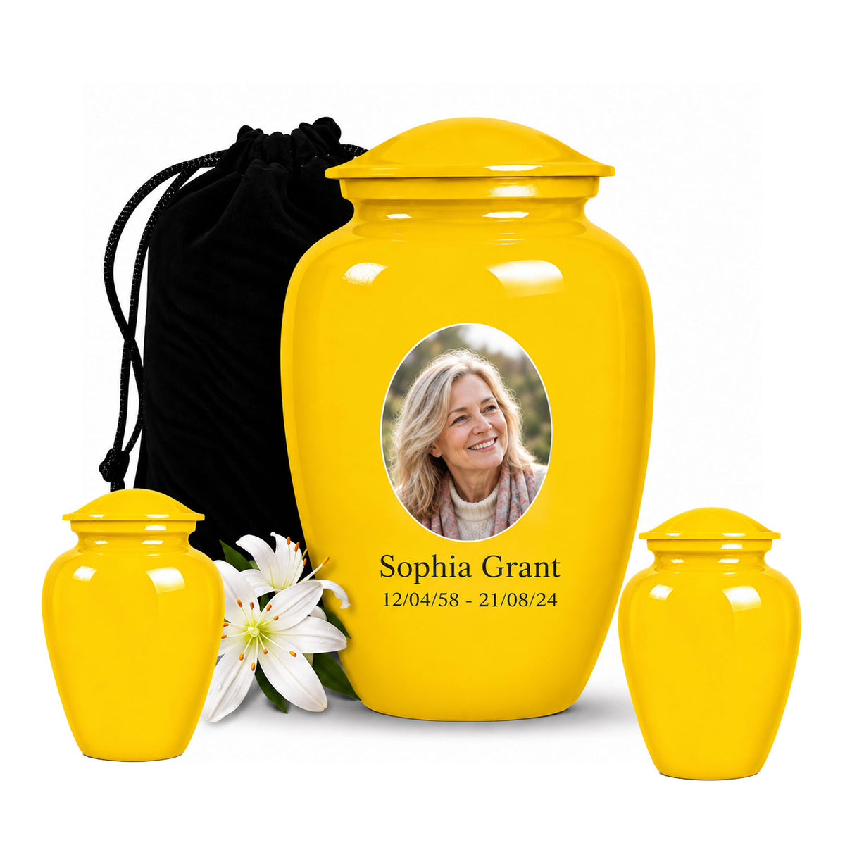 Custom Cremation Urn – Classic Gold Urn for Human Ashes