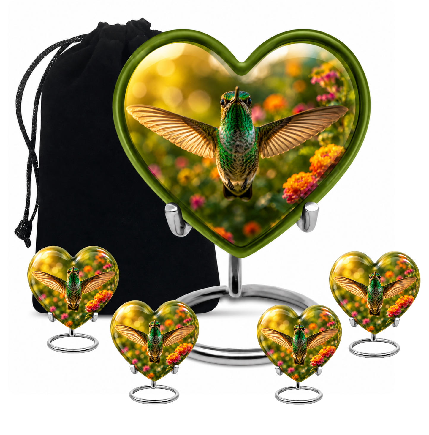 Flying Hummingbird Cremation Urn For Ashes