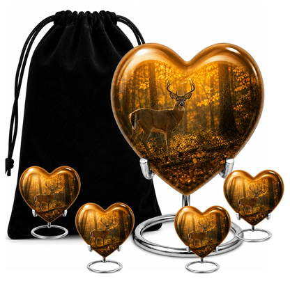 Autumn Forest Deer Cremation Urn