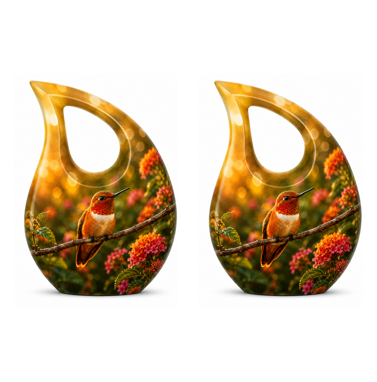 Rufous Hummingbird Cremation Urn For Ashes