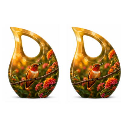 Rufous Hummingbird Cremation Urn For Ashes