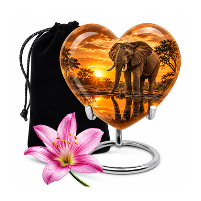 African Elephant Cremation Urn For Ashes