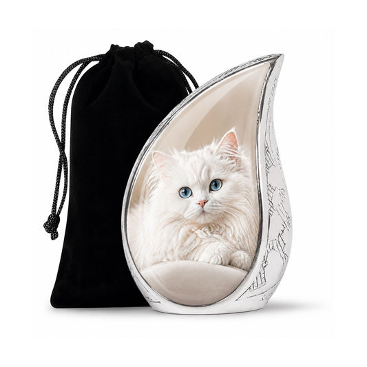 Cat Teardrop Cremation Urn for Ashes