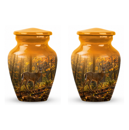 Autumn Forest Deer Cremation Urn