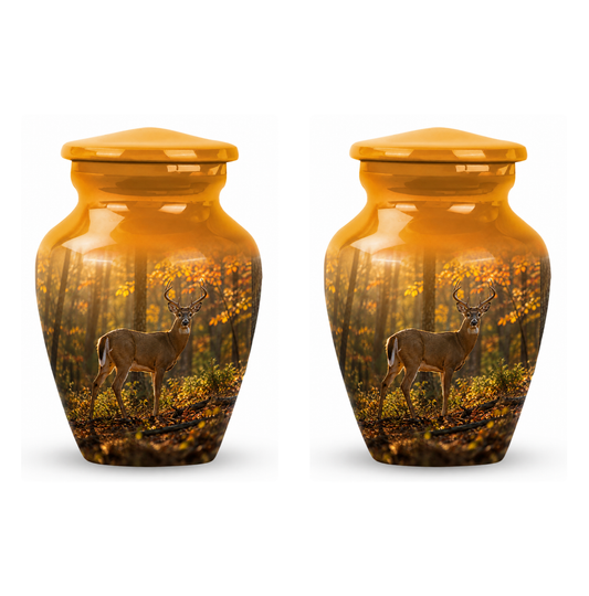 Autumn Forest Deer Cremation Urn