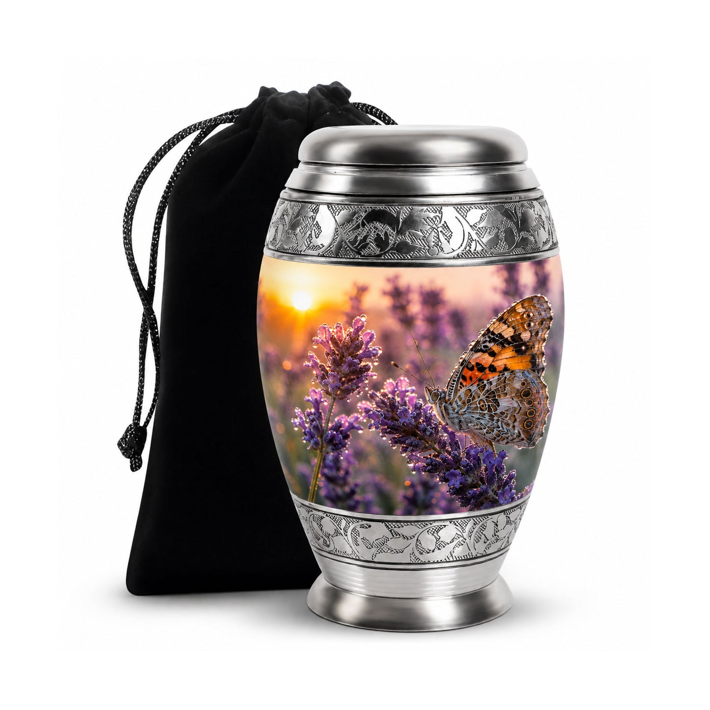Lavender Fields Butterfly Cremation Urn
