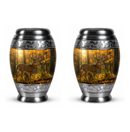 Autumn Forest Deer Cremation Urn