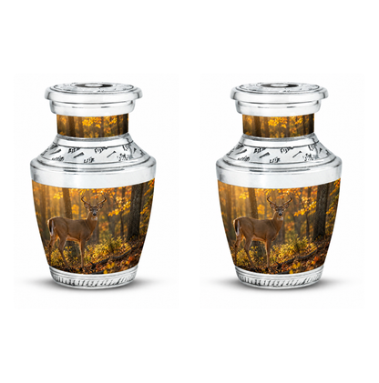 Autumn Forest Deer Cremation Urn
