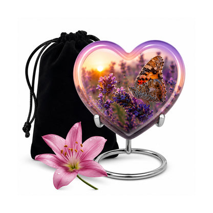 Lavender Fields Butterfly Cremation Urn