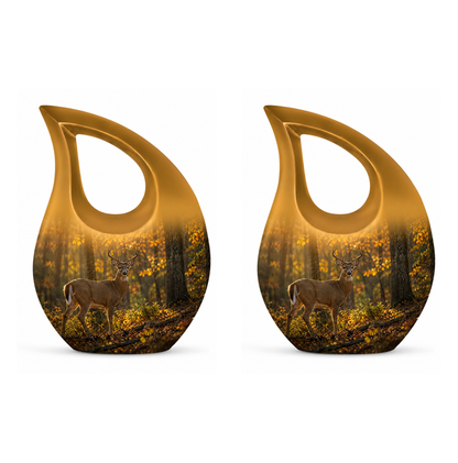 Autumn Forest Deer Cremation Urn