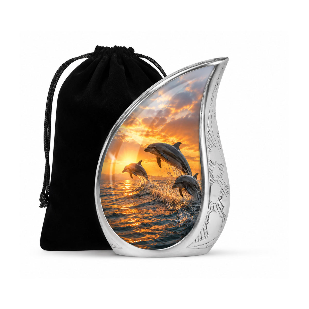 Oceanic Dolphin Family Cremation Urn