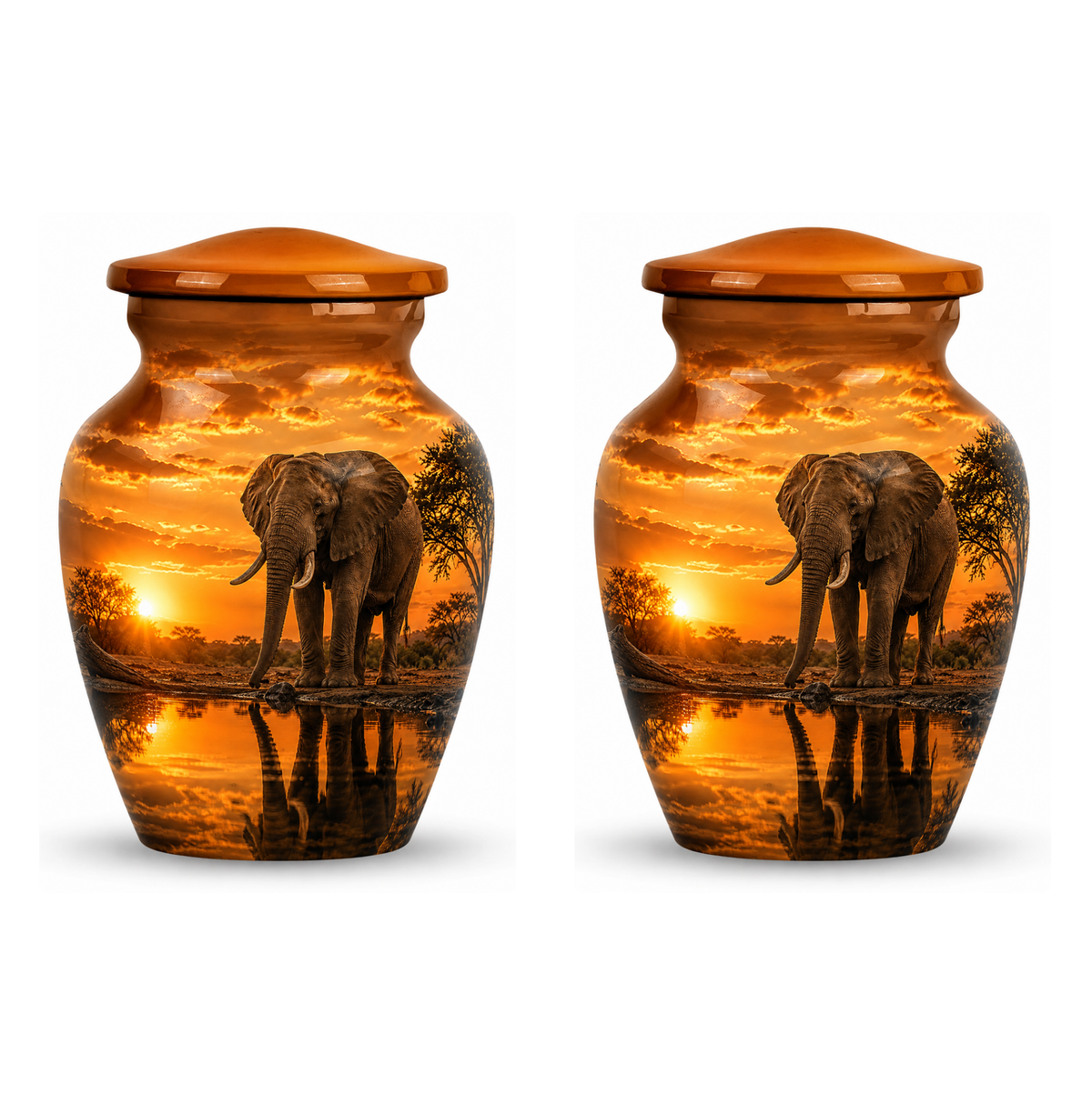 African Elephant Cremation Urn For Ashes