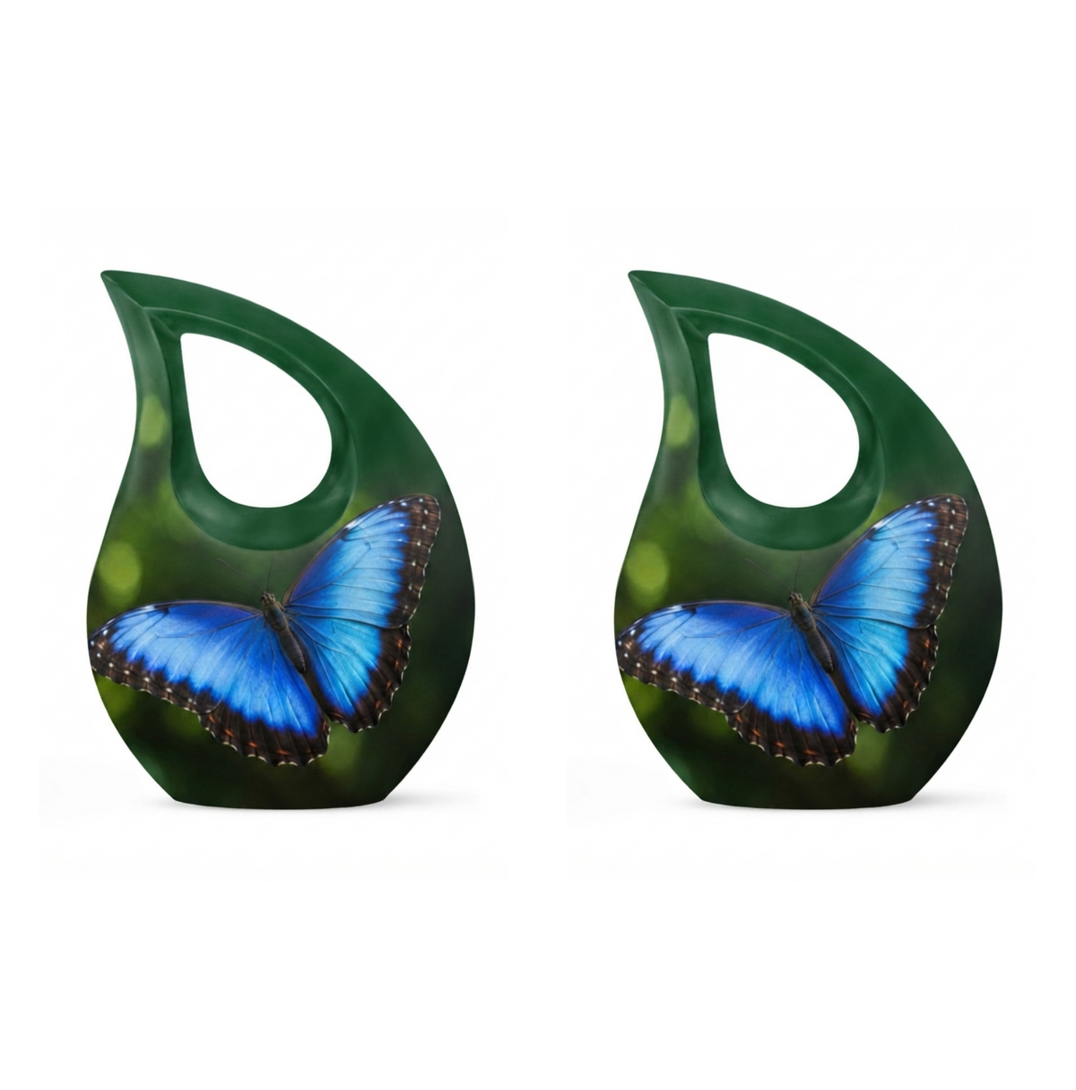 Blue Morpho Butterfly Cremation Urn for Ashes