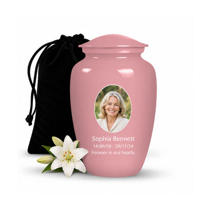 Custom Cremation Urn – Classic Pink Urn for Ashes