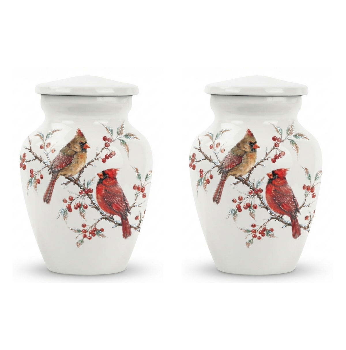 Cardinal Couple Urn for Ashes