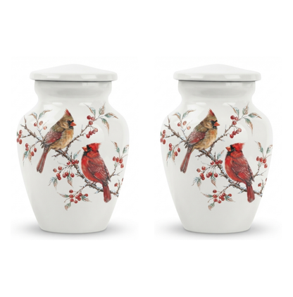 Cardinal Couple Urn for Ashes