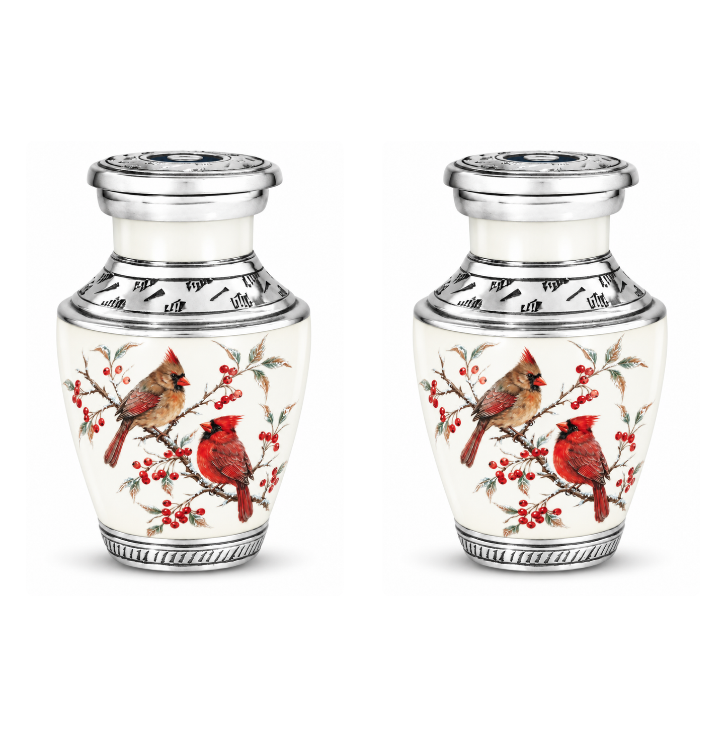 Cardinal Couple Urn for Ashes