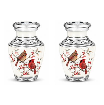 Cardinal Couple Urn for Ashes