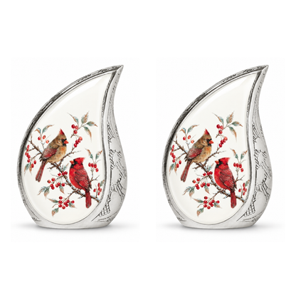 Cardinal Couple Urn for Ashes